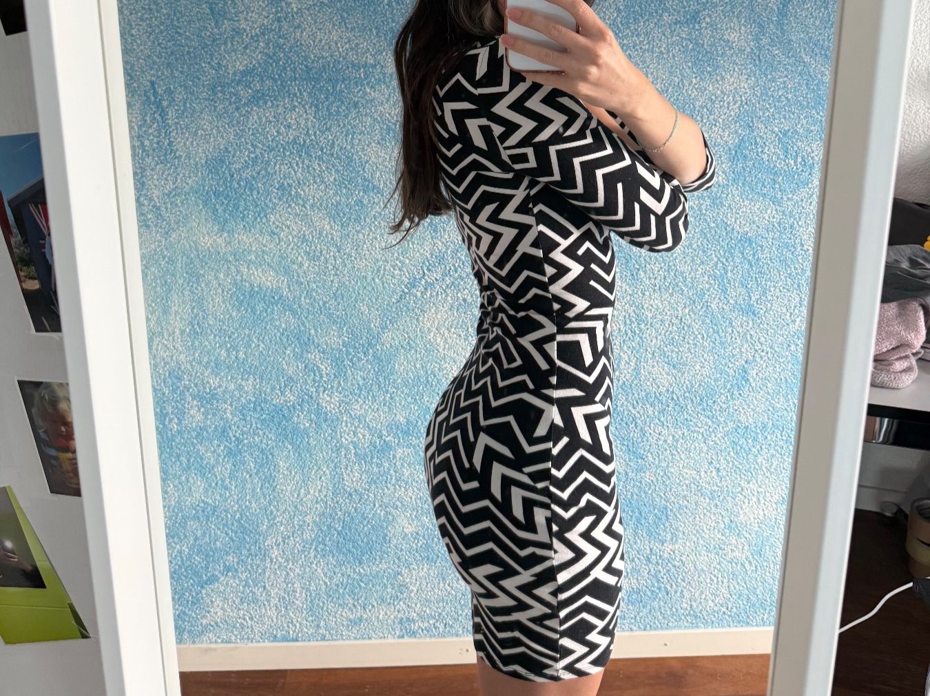 Kleider: Kleid schwarz weiss Amisu 34 – Neu (gemäss Beschreibung) aus Altendorf von Ga04 1