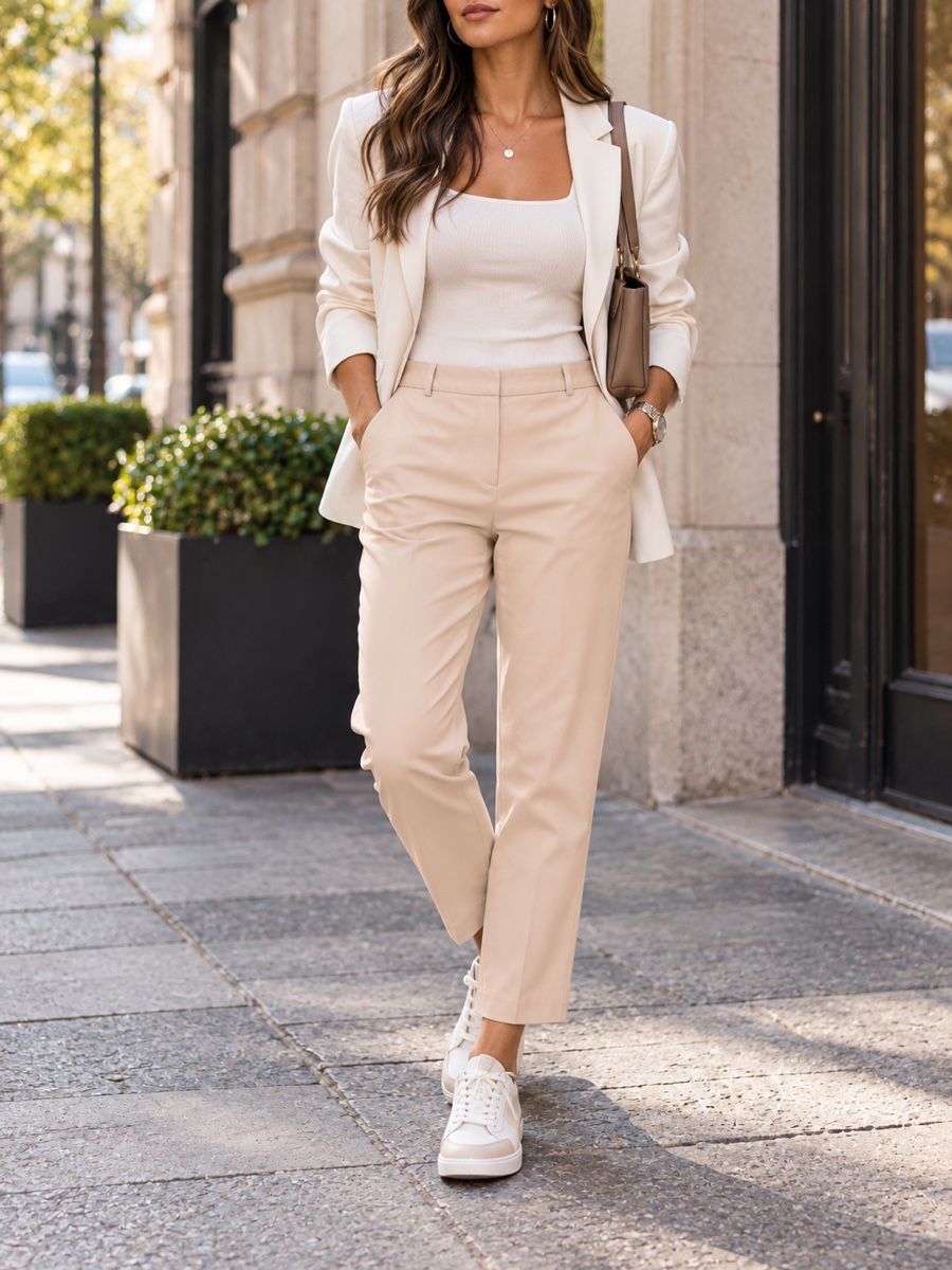 Asos Pantaloni: PANTALON BEIGE ROSÉ ASOS – Nuovo (secondo la descrizione) da Lausanne venduto da KeNaChic