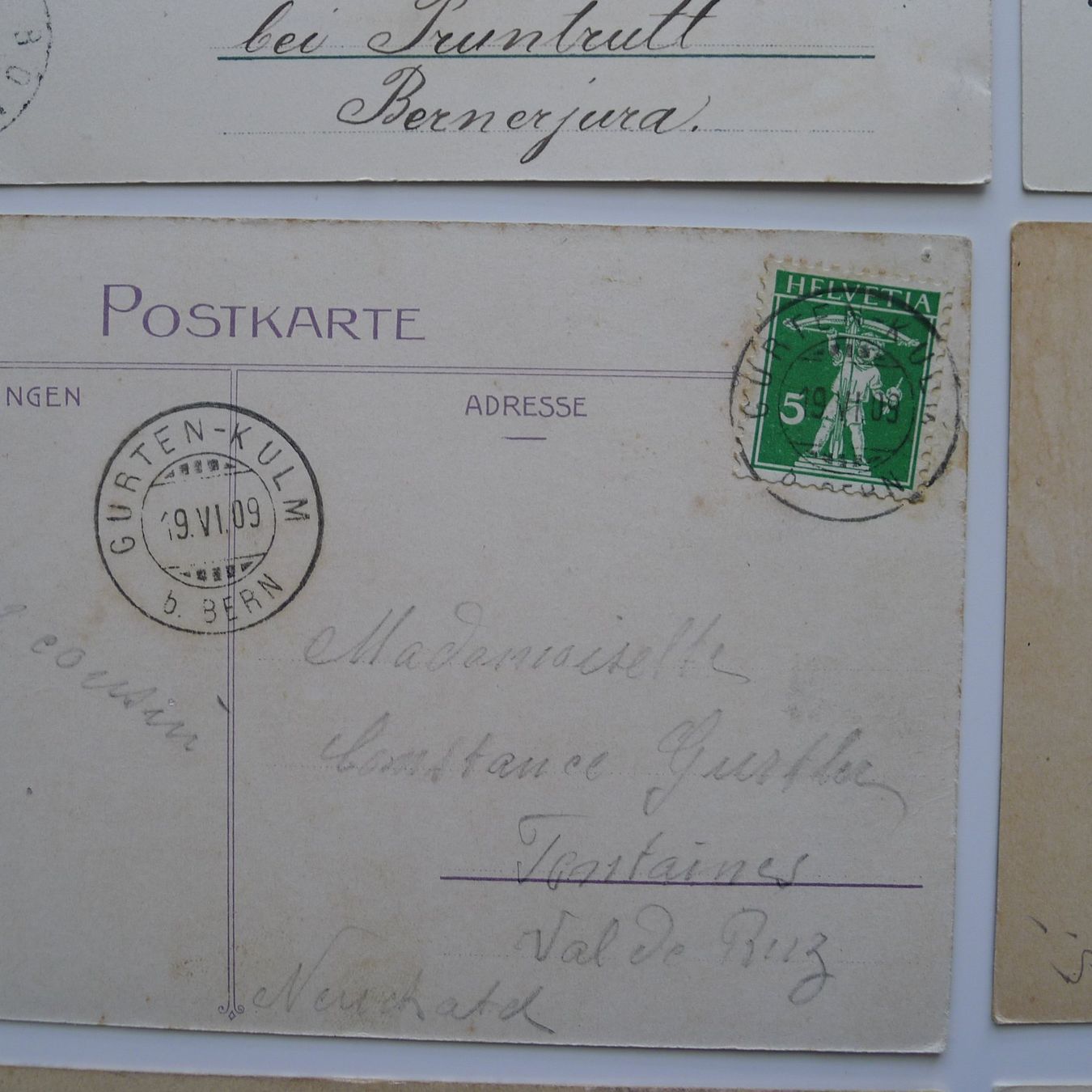 Cartoline postali: 6 alte Ansichtskarten BERN, Litho, Gurten - Bahn, Stalden – Usato da Ebikon venduto da SilvioFreund 8