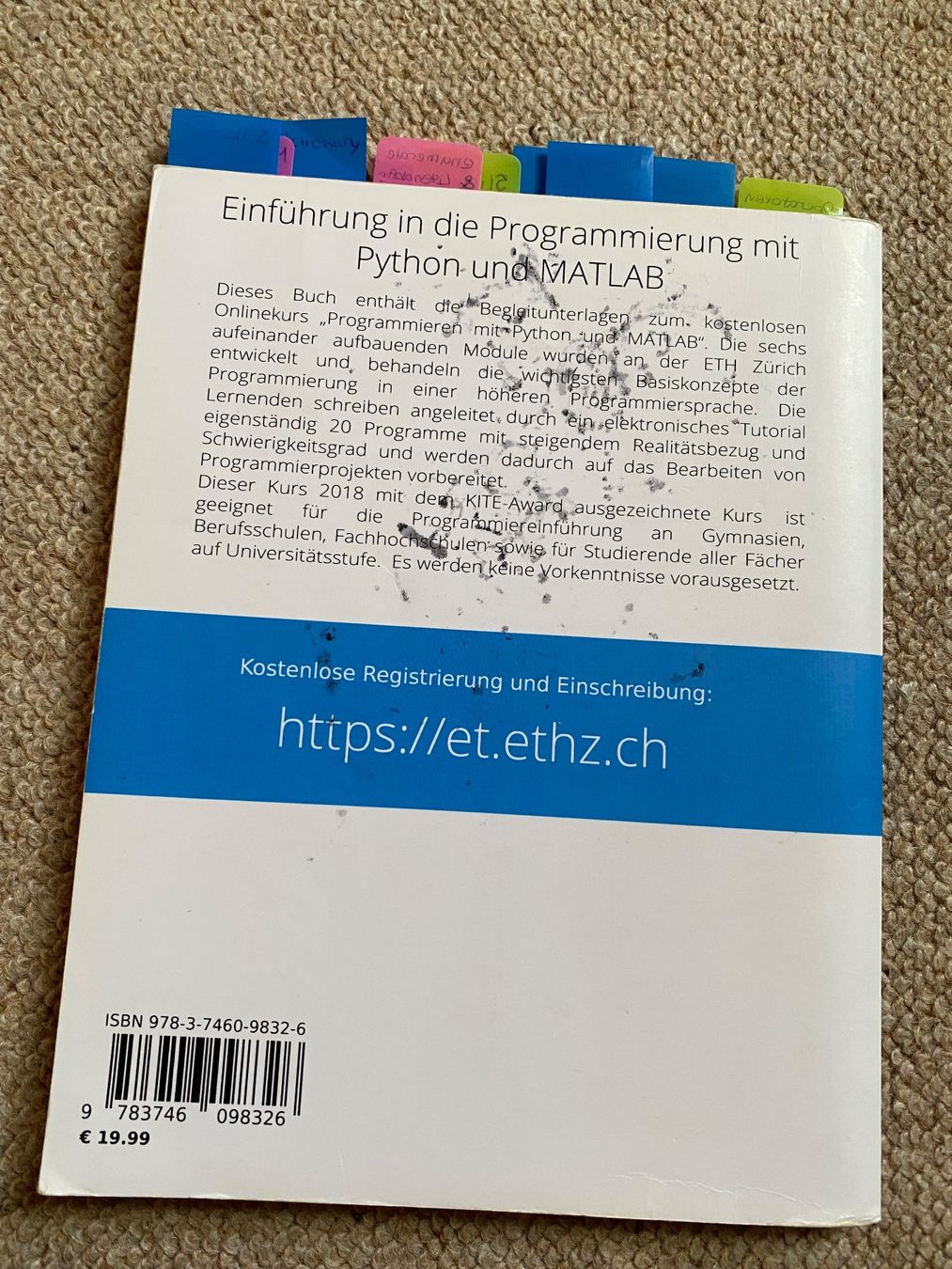 Livres: Einführung in die Programmierung mit Python und MATLAB – D'occasion à Ebmatingen par 777_cq5g 1