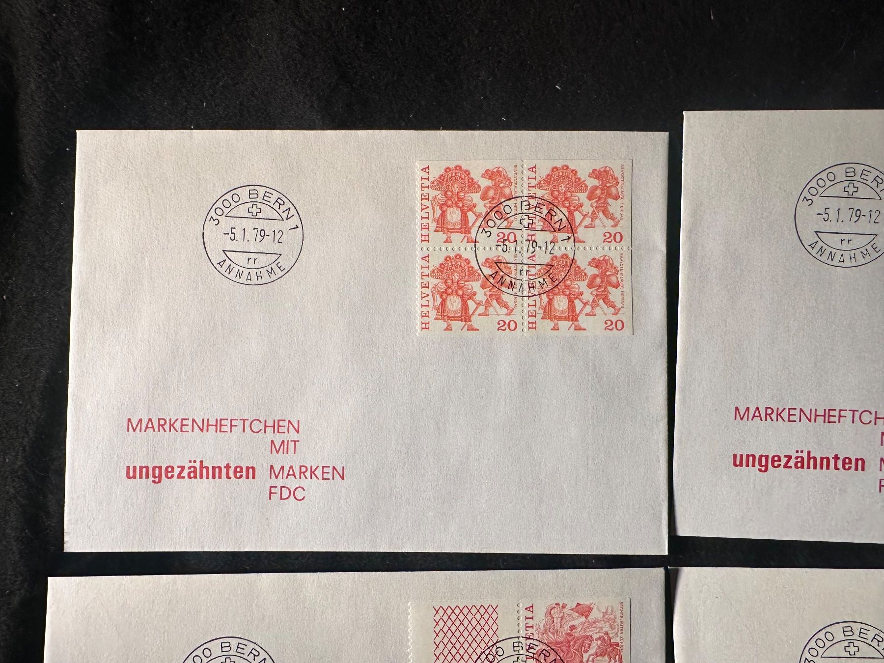 Tutti i francobolli: 1979 Markenheftchen ungezähnt FDC / Sonderbriefe – Usato da Stettfurt venduto da 2442 1