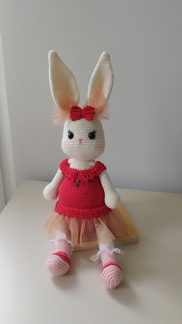 Bambole: Handmade Crochet Bunny Doll, New - Gift for Easter! 42cm – Nuovo e nell'imballaggio originale da Arnex-sur-Orbe venduto da can_97vn 5