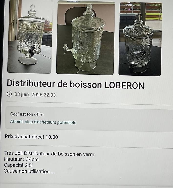Altro per Gastronomia & Hotel: Distributeur de boisson LOBERON – Usato da Mollens VS venduto da cha_wh9r