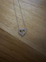 Halskette mit Herz aus Weissgold 375