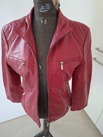 Lederjacke rot, Gr. 40, Vintage, top Zustand