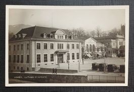 AK La Poste et la Gare VEVEY Oldtimer um 1920
