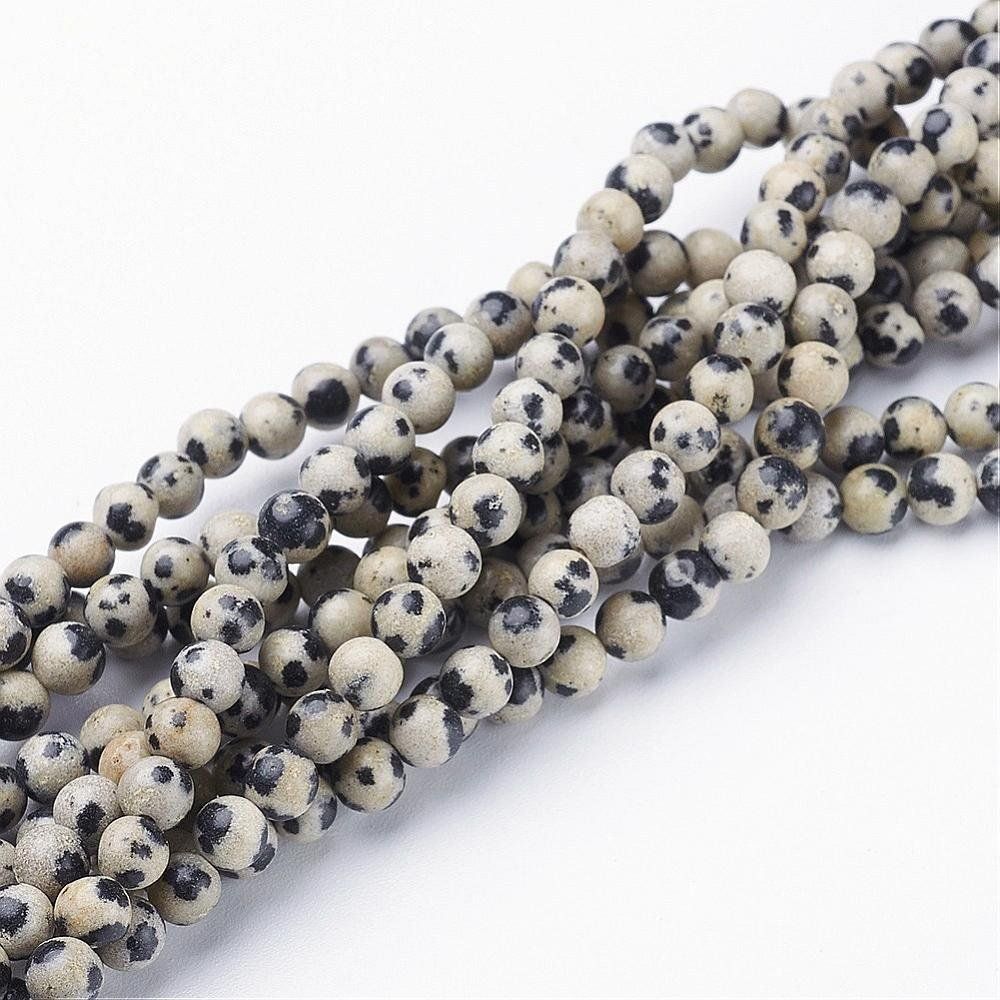 Edelsteine: Dalmatin Jaspis  4mm       1 Strang – Neu (gemäss Beschreibung) aus Alpnachstad von perlengaby 2
