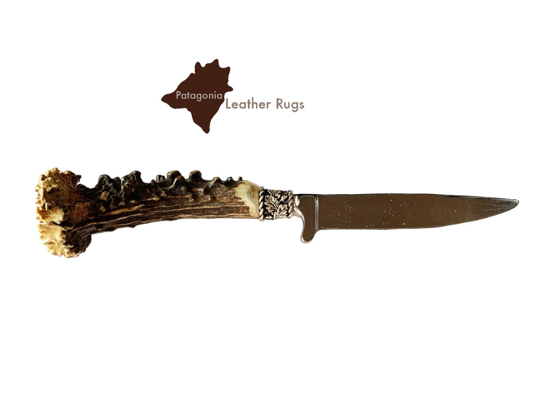 Accessori: Messer mit Griff aus echtem Hirschgeweih mit Lederscheide – Nuovo e nell'imballaggio originale da Arbedo venduto da patagonialeatherrugs 5