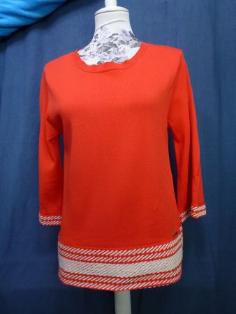 PULLOVER ORANGE HALBARM NEUWERTIG ÜBERGANG GR M LÄSSIG