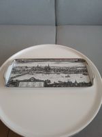 70er J. "Thomas" Porzellanplatte dekor Karte von Mainz 1637