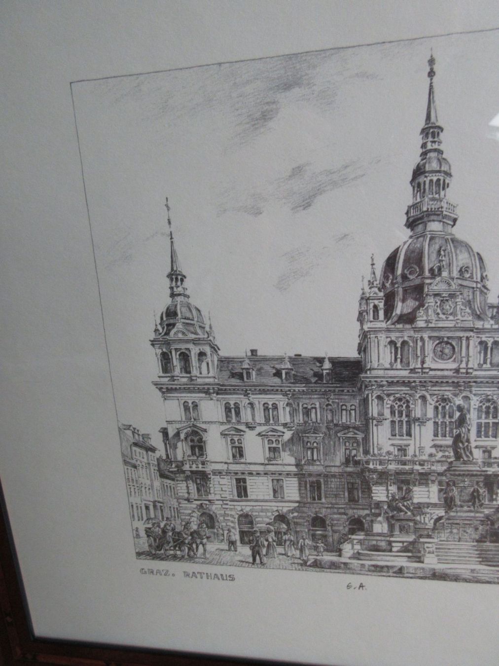 Grafica & Litografie: Graz Rathaus, Lithographie, E.A. Künstlerexemplar – Usato da Binningen venduto da mondoantico 1