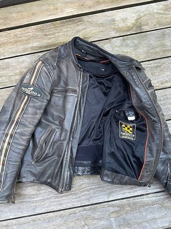 Helston Racing veste moto cuir avec protections
