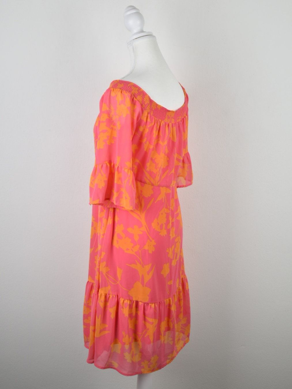 Comma Vestiti: Comma Chiffon Kleid, Gr.40, rosa/orange – Usato da Nürensdorf venduto da 2ND_STORY 3