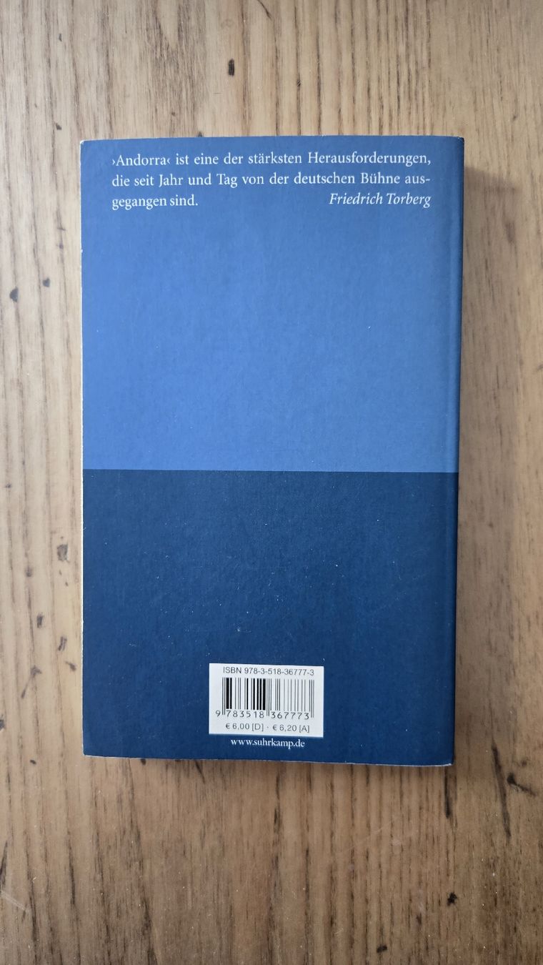 Bücher: Livre "Andorra" de Max Frish – Gebraucht aus Fully von cenileme 1