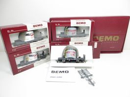 Bemo H0m 7460 150 RhB 4er-Set Zementwagen Uce