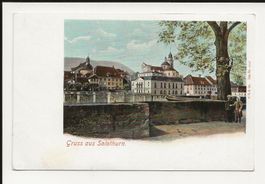 AK ca. 1900 Gruss aus Solothurn Litho wie Neu 😍
