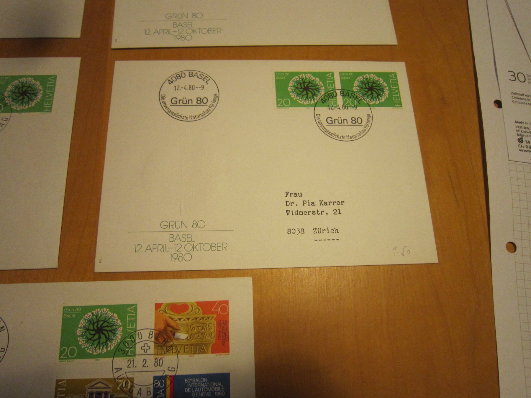 Tutti i francobolli: CH 1980 Mustermesse unf FDC – Usato da Gordola venduto da Polentaefung 4