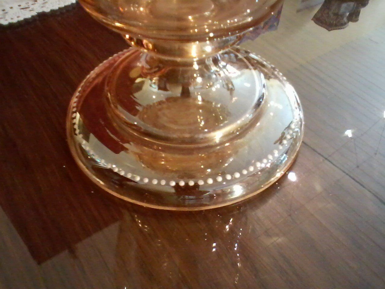 Caraffe: Antiker Glaskrug mit Schneemalerei – Usato da Brunnen venduto da brocundfloh 2