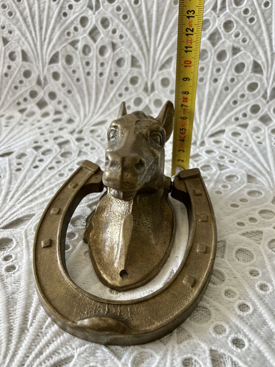 Schlüssel & Schlösser: Alter Messing Türklopfer Pferdekopf 1100 Gram – Gebraucht aus Frenkendorf von Only1 4