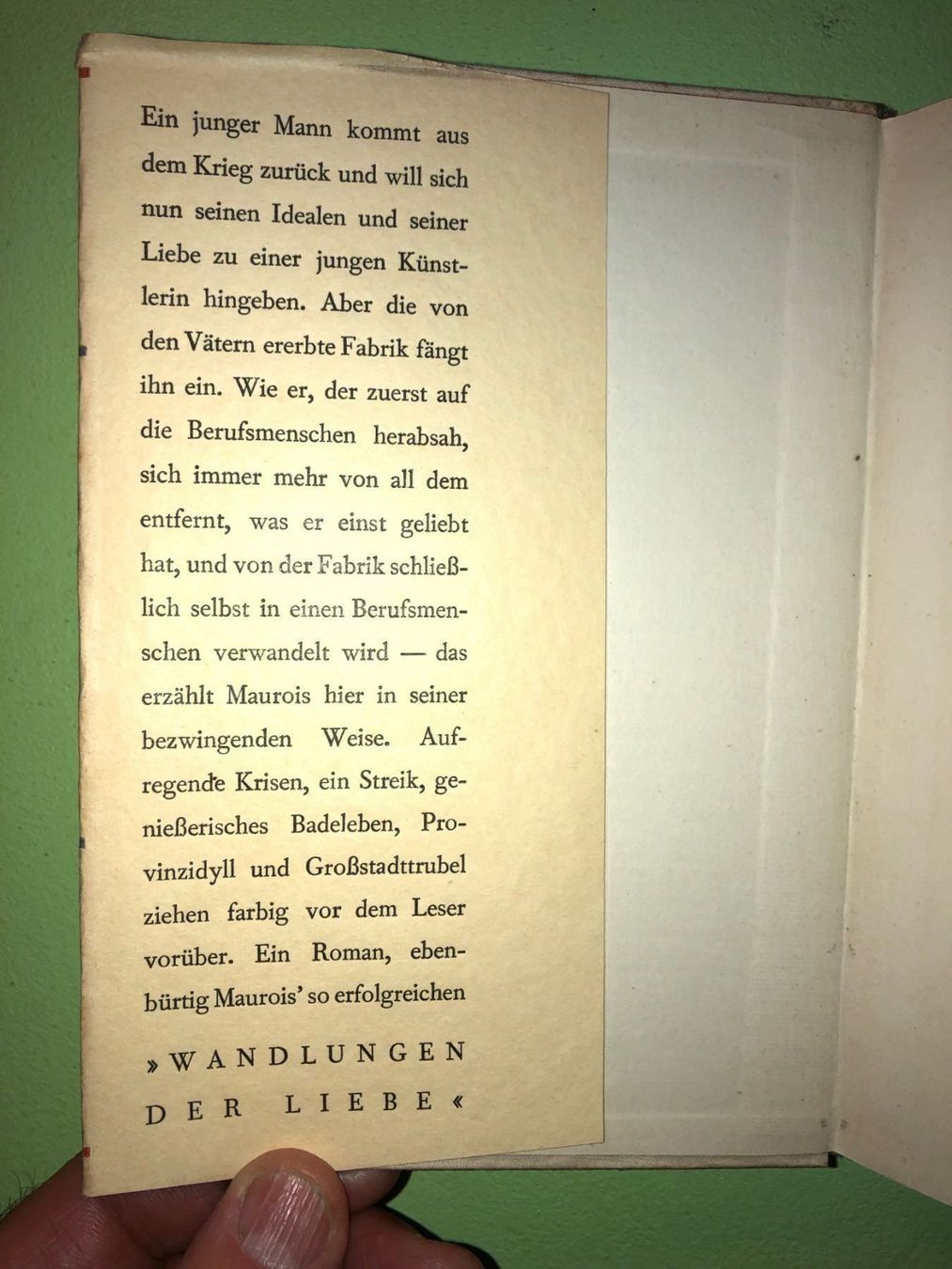 Libri: André Maurois: Die Fabrik – Usato da Zürich venduto da allp 1