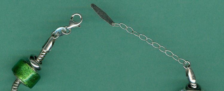 Bracciali & Braccialetti: Silber 925  Bettelarmband mit Glaskugeln – Nuovo (secondo la descrizione) da Chur venduto da omonia 1
