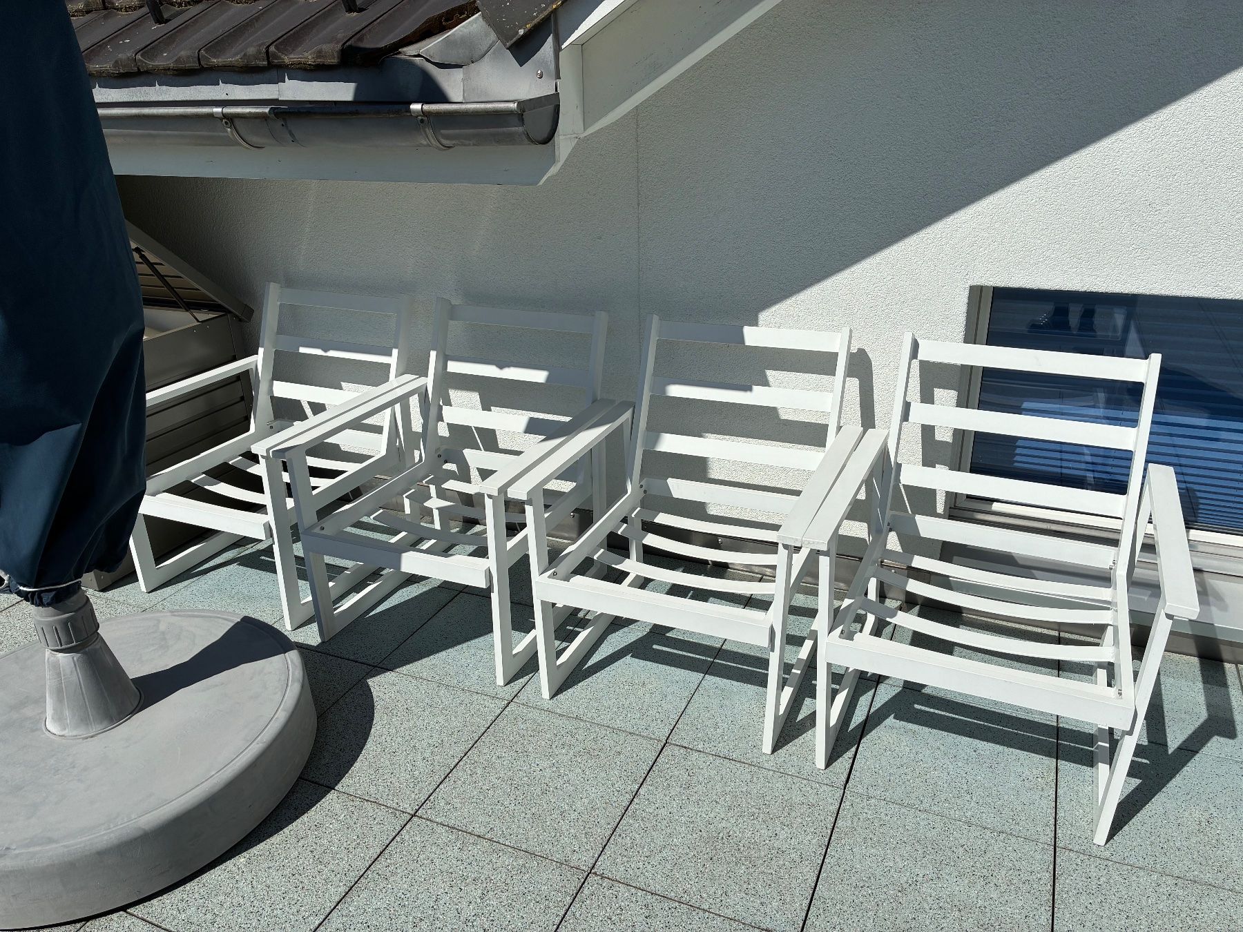 Set di tavolo e panche: Gartenlounge mit Granittisch – Usato da Rain venduto da Waro5152 1