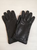 🤩LEDER-HANDSCHUHE SCHWARZ MIT MUSTER & GEFUTTERT NEU