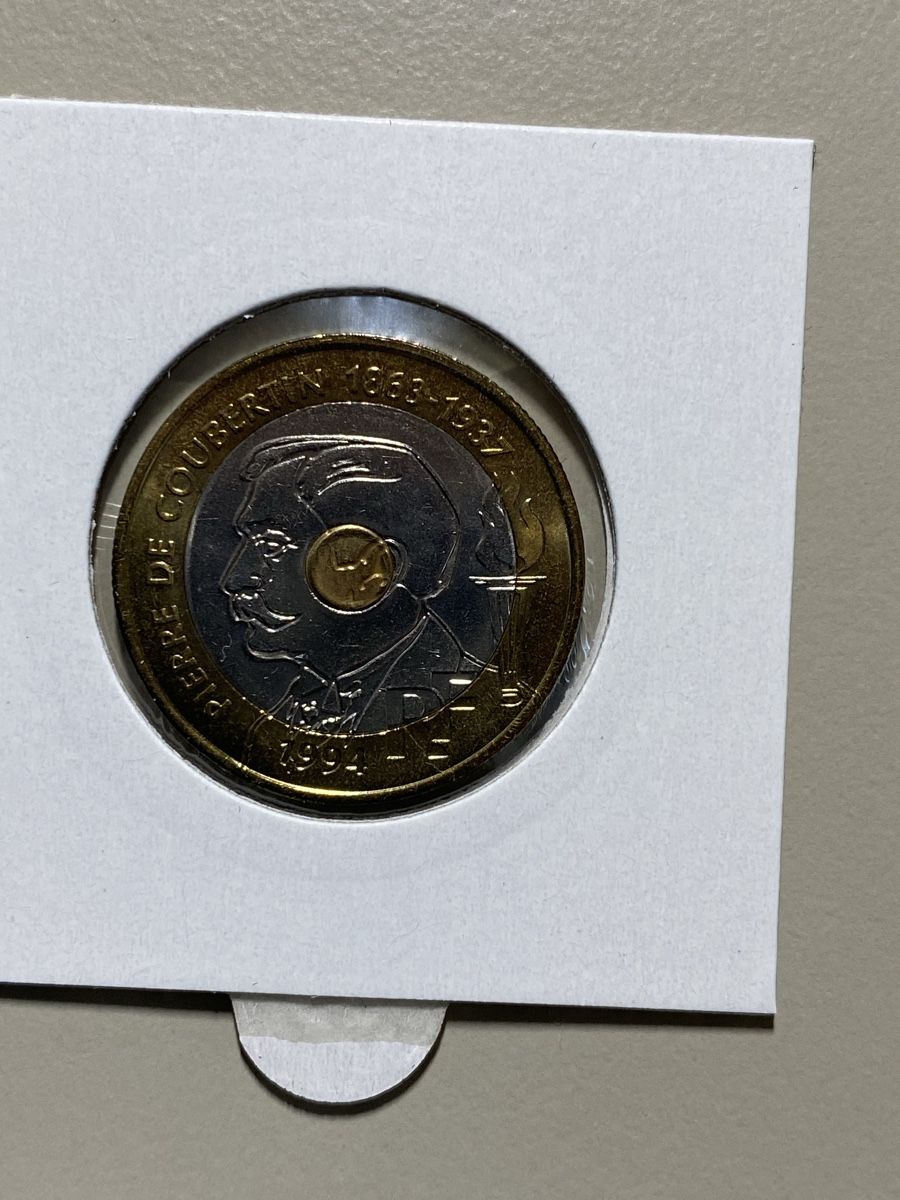 Toutes les monnaies: France - 20 francs - Coubertin 1994 – D'occasion à Payerne par Mike1682 1