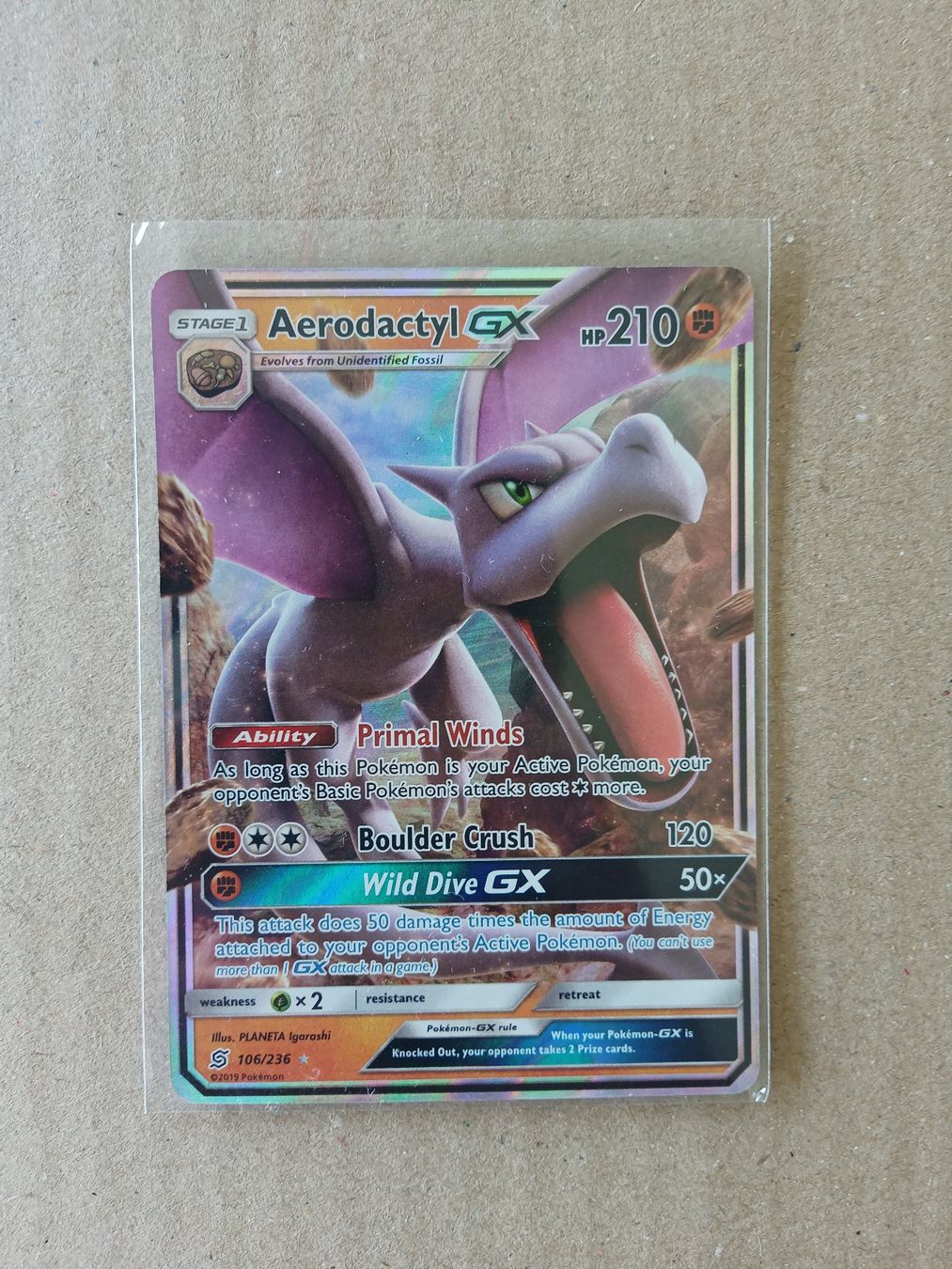 Pokémon Sammelbilder & Trading cards: Aerodactyl GX - Pokemon Englisch – Gebraucht aus Altstätten SG von GGsGameshop