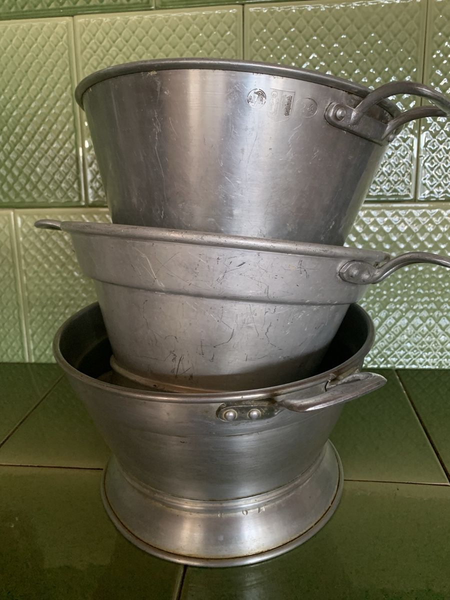 Cucine complete: Vintage Aluminium Sieb, 3 Stk. – Usato da Egg b. Zürich venduto da ohtannenbaum 3