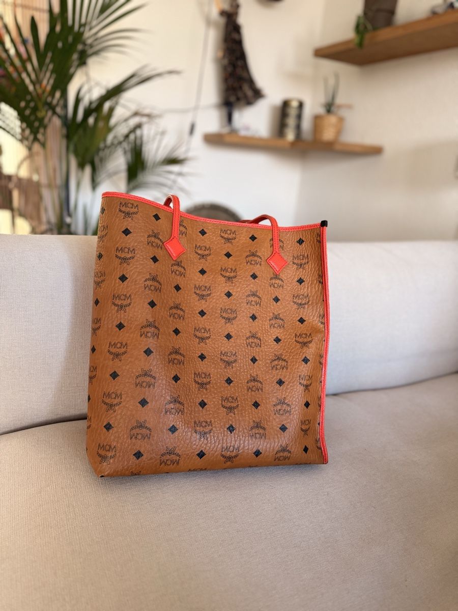 Mcm Borse: MCM Shopper Tote Bag Braun/Orange – Usato da Rorschacherberg venduto da galylea