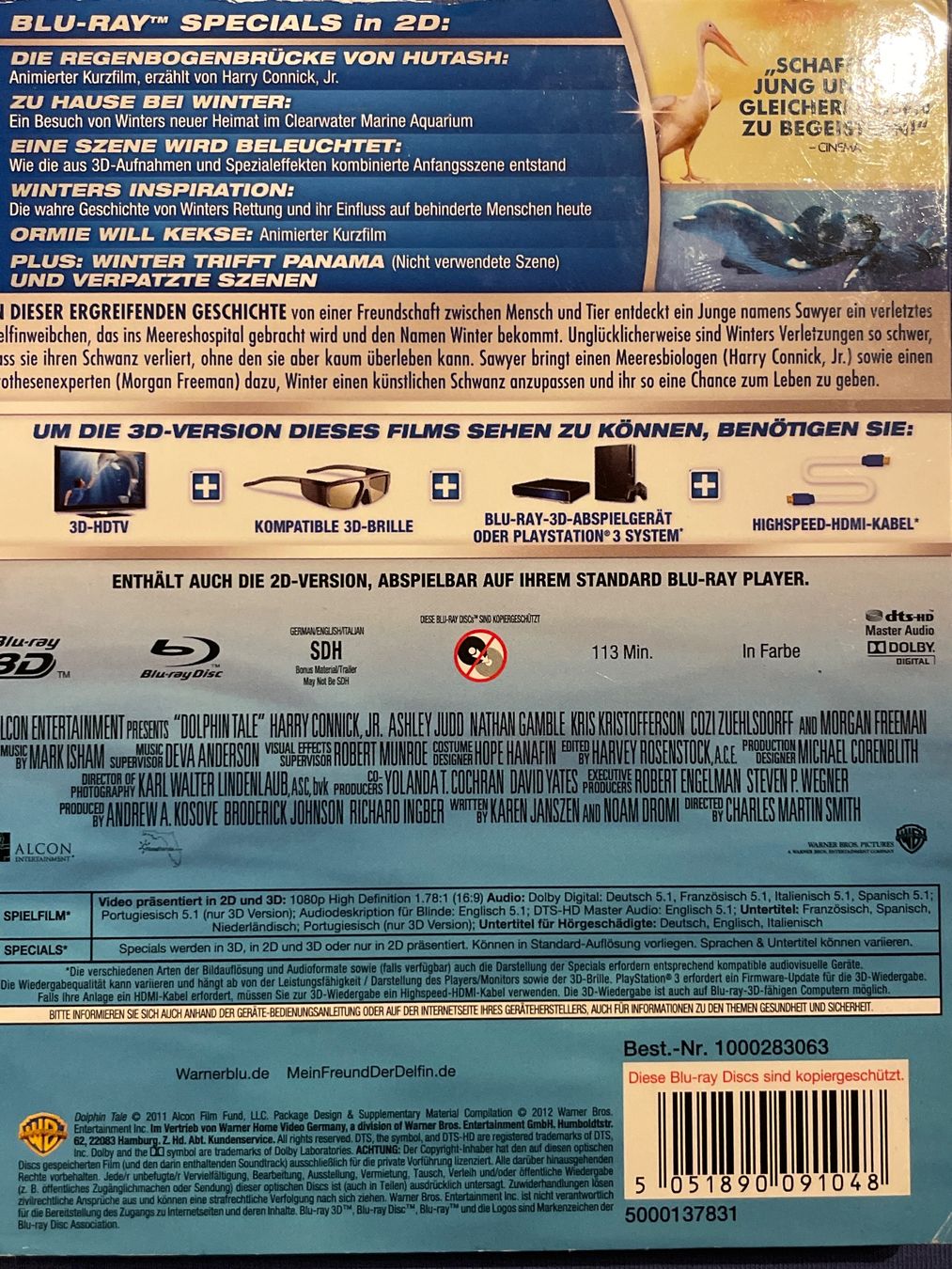 Tutti i DVDs: Mein Freund, der Delfin  3D / 2D  (2011) – Usato da Waldenburg venduto da Gonzo8 1