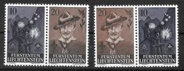 Liechtenstein Z4/Z5 ** 50 Jahre Pfadfinderbewegung 10.9.1957