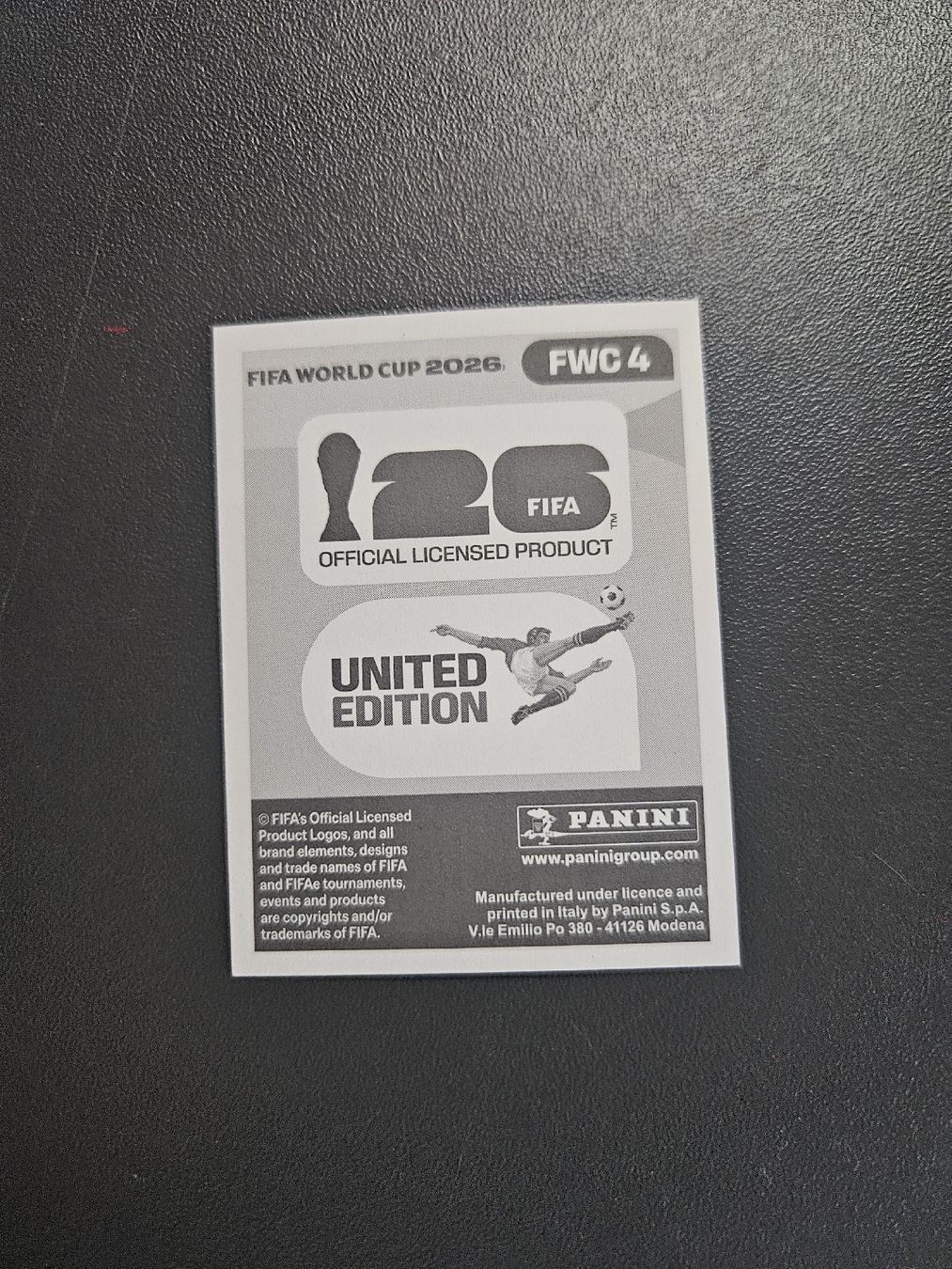 Panini Carte collezionabili: Panini WM26 Aufkleber: FWC:4 – Nuovo (secondo la descrizione) da Muttenz venduto da Shimoon 1