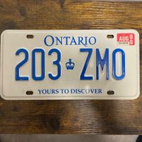 🇨🇦 Autoschild, Ontario 203-ZMO - Kanada 