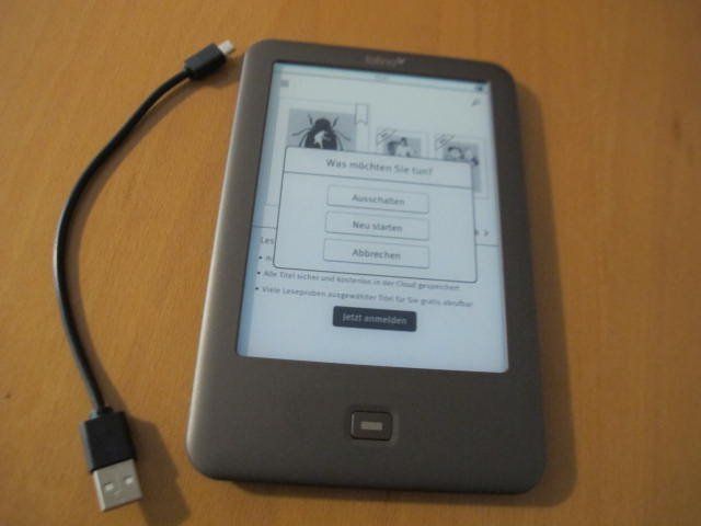 Tolino Tablet PC: Tolino e-Reader Shine gebraucht mit Ladekabel grau – Gebraucht aus Wittenbach von markus412 1