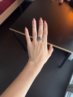stainless steel cluster ring