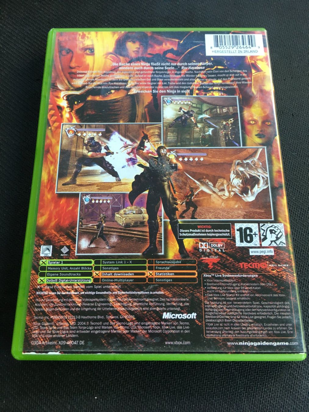Microsoft Giochi: Ninja Gaiden - Xbox Game – Usato da St.Gallen venduto da Punktchen01 1