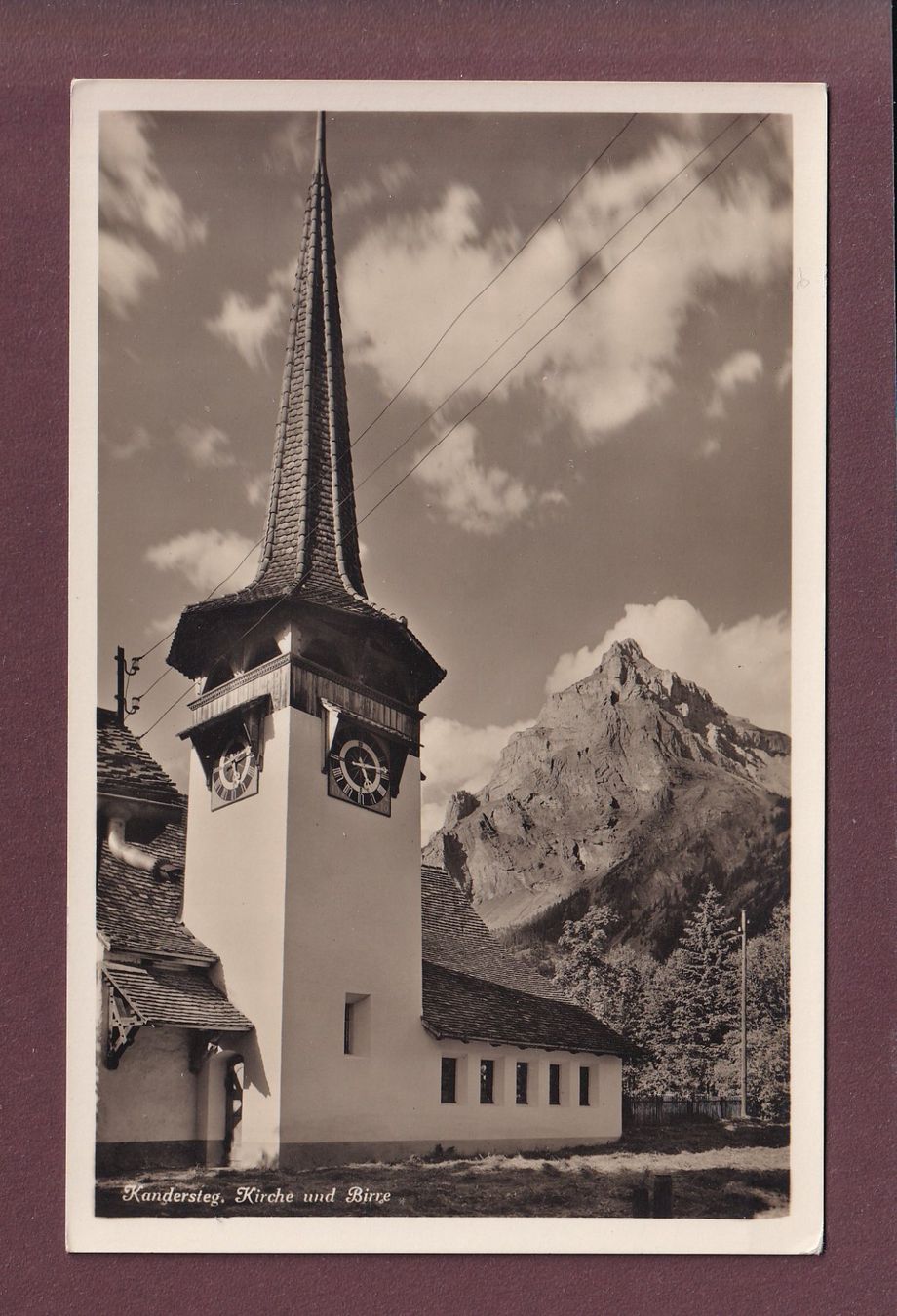 Cartes postales: KANDERSTEG - Kirche - Birre – D'occasion à Pully par nicecards
