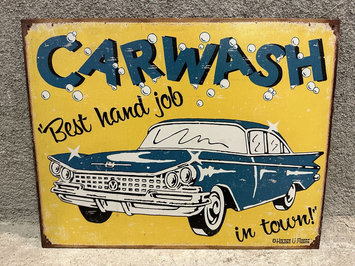 Insegne: Car wash buick electra Oldtimer Classic reklame Werbung  – Usato da Reinach AG venduto da rares75