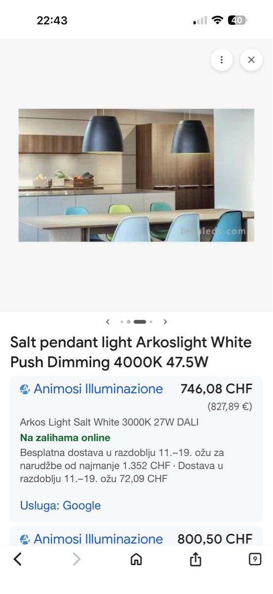 Lampade: Salt pendant light Arkoslight Blau – Usato da Zürich venduto da favdiu11 7