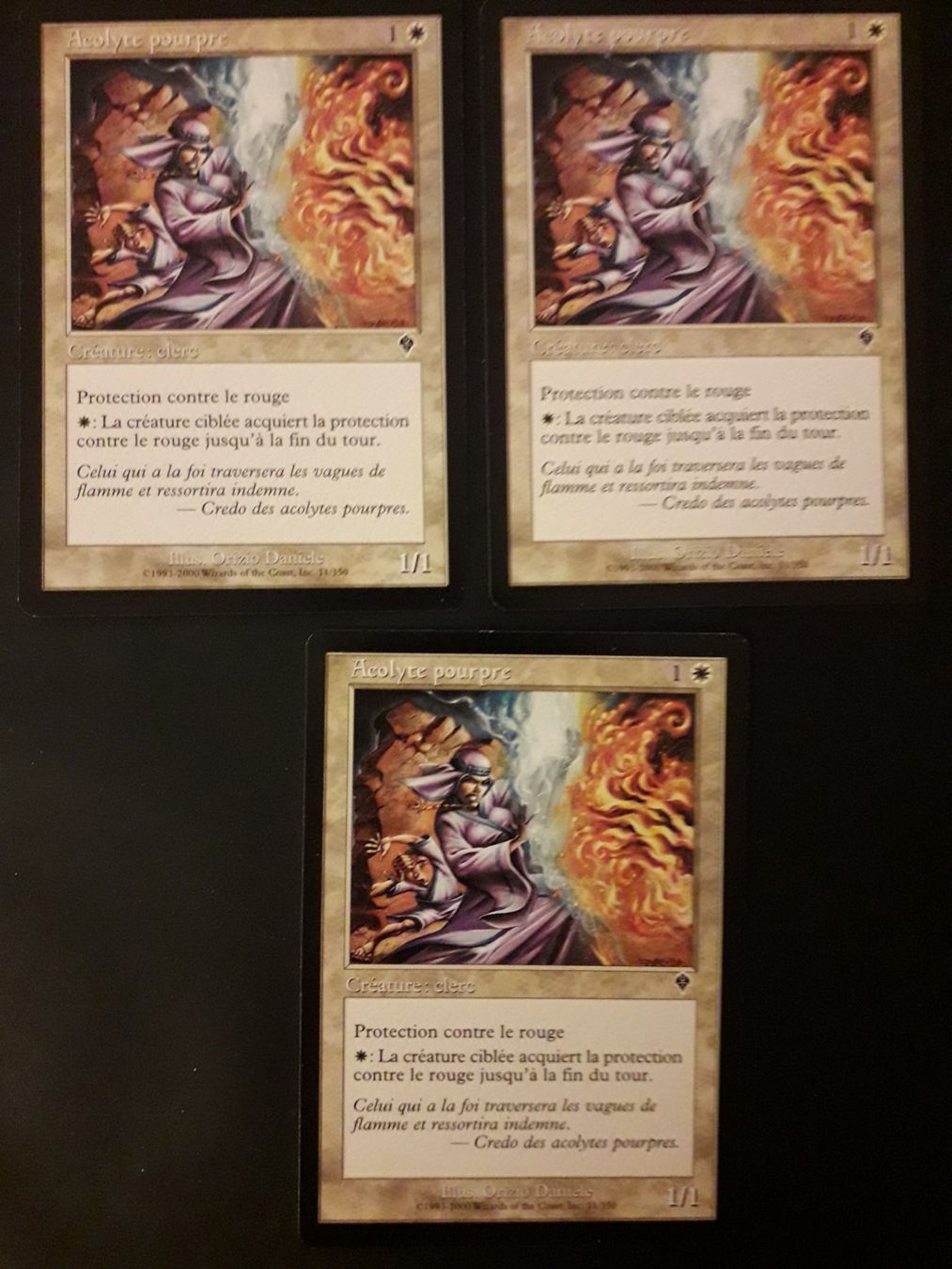 Magic The Gathering Sammelbilder & Trading cards: MTG - 3 x "Acolyte pourpre" – Gebraucht aus Lausanne von and_n6mz