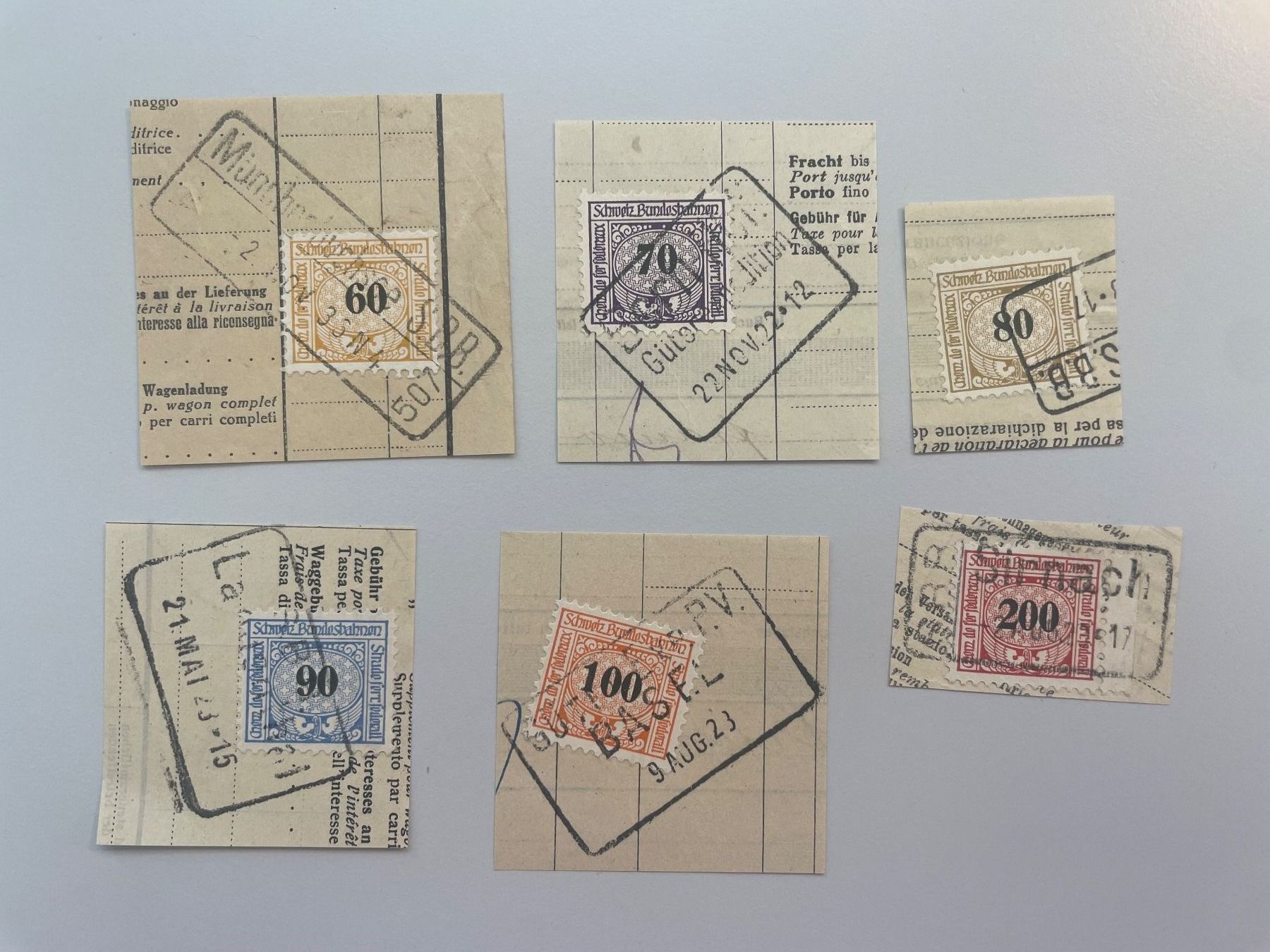 Tutti i francobolli: Eisenbahnmarken lot, gestempelt – Usato da Küssnacht am Rigi venduto da POSTOMASTER