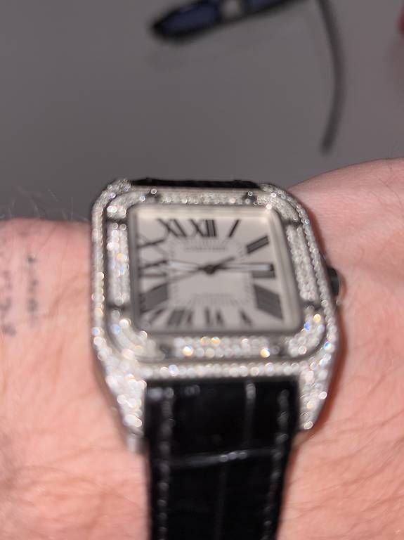 Orologi: Cartier Santos 100 | Natural Diamonds – Usato da worb venduto da mansorymansory 1