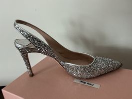 MIU MIU  glitter pumps 38