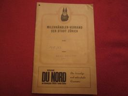 BUCH Milchhändler-Verband Zürich Du Nord Restaurant 1951/52