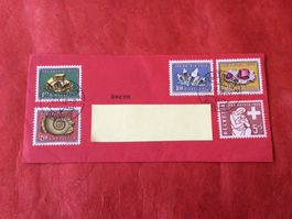 Briefli mit Pro Patria Satz 1958 Nr. B86 - B90 o Solothurn