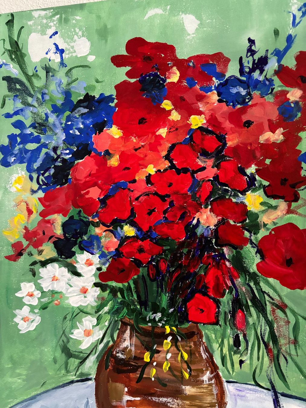 Tableaux: Blumenstrauss nach Van Gogh - Gemälde – Neuf (Voir description) à Cham par Felha 7