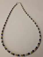 Halskette Lapislazuli, Mondstein, Jade facettiert 3mm./45cm
