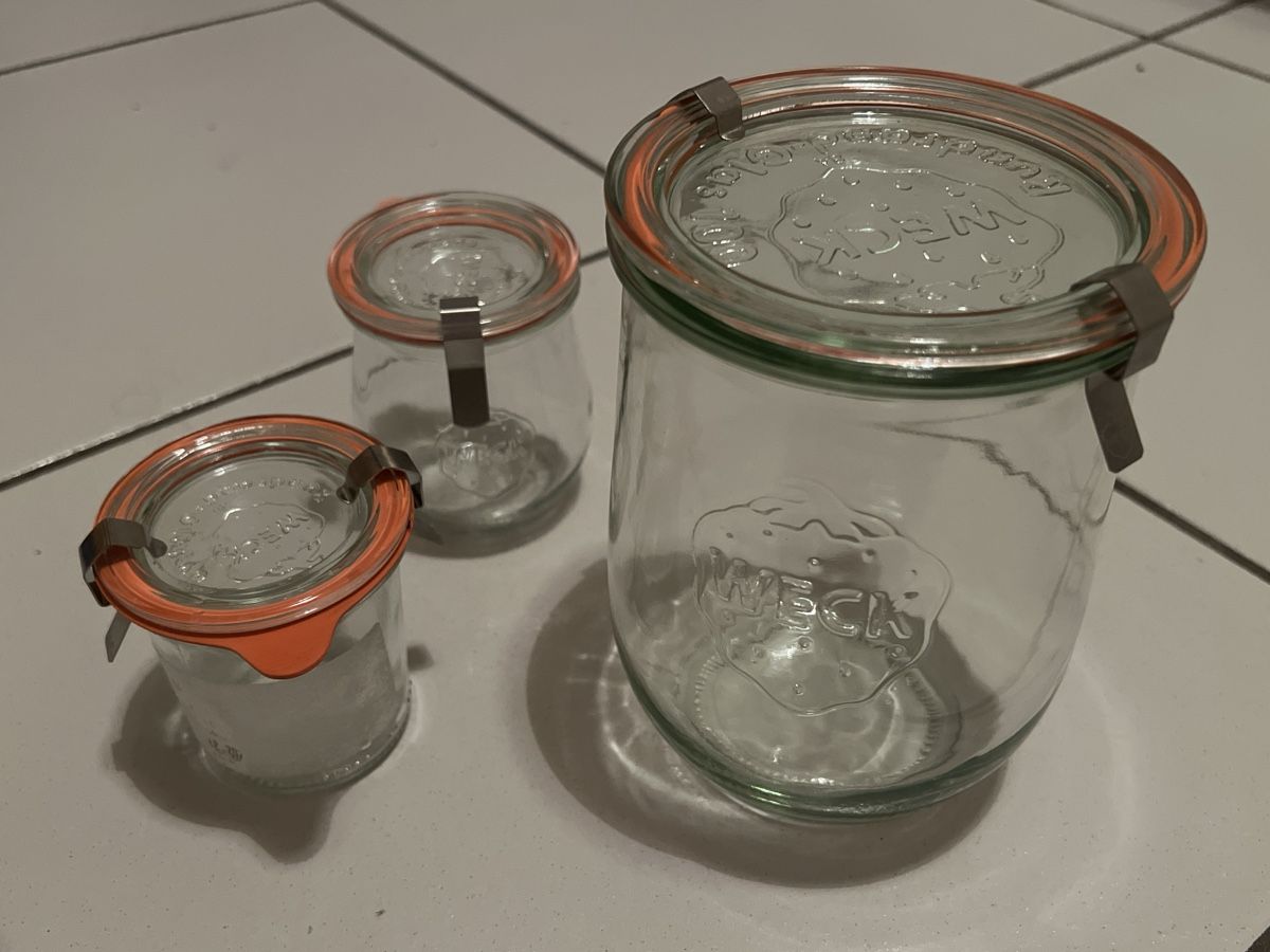 Weck Contenitori & Simili: WECK-Gläser Set 3er – Usato da Basel venduto da clembou